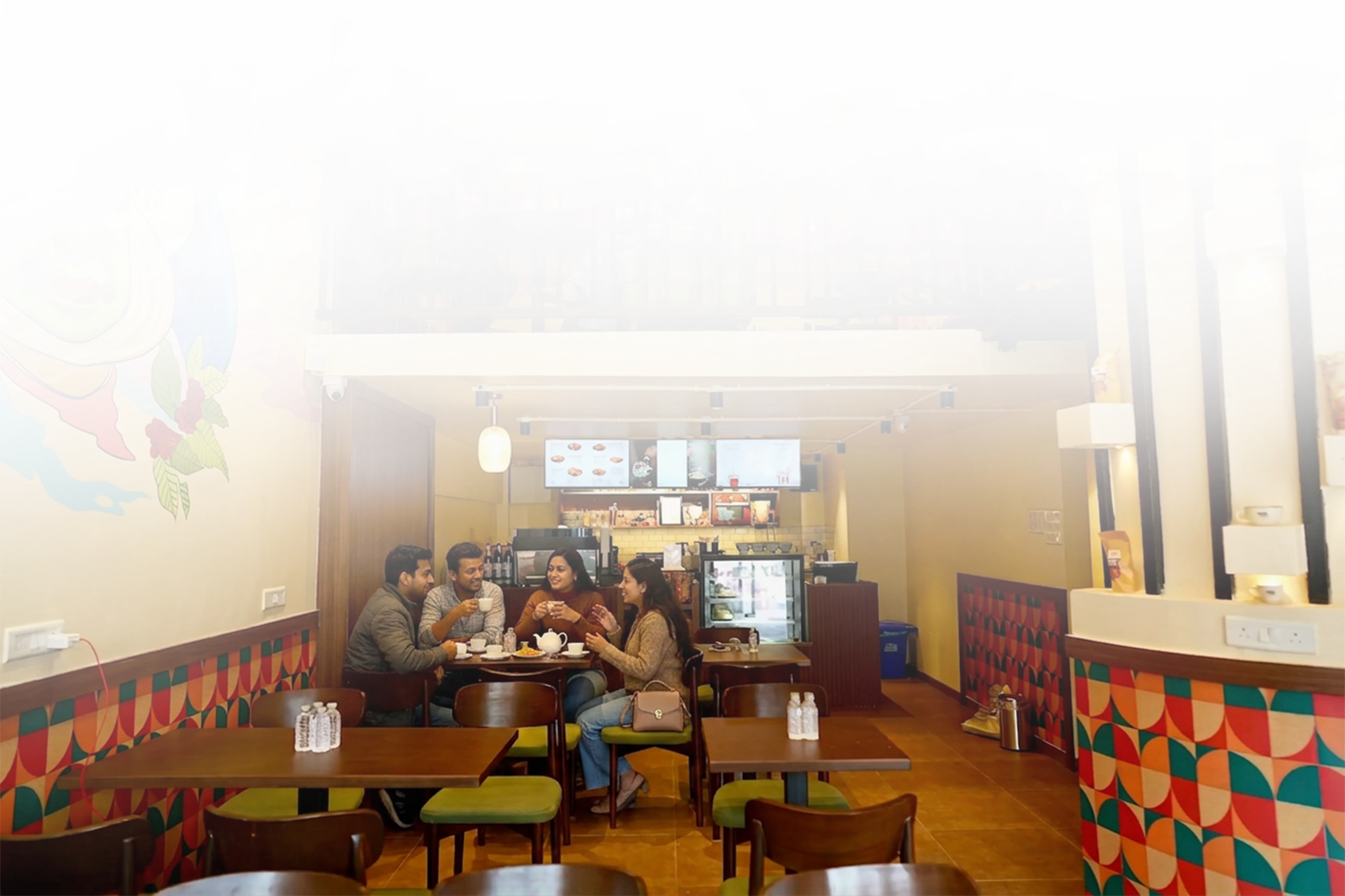 GoMill café interior with guests enjoying coffee